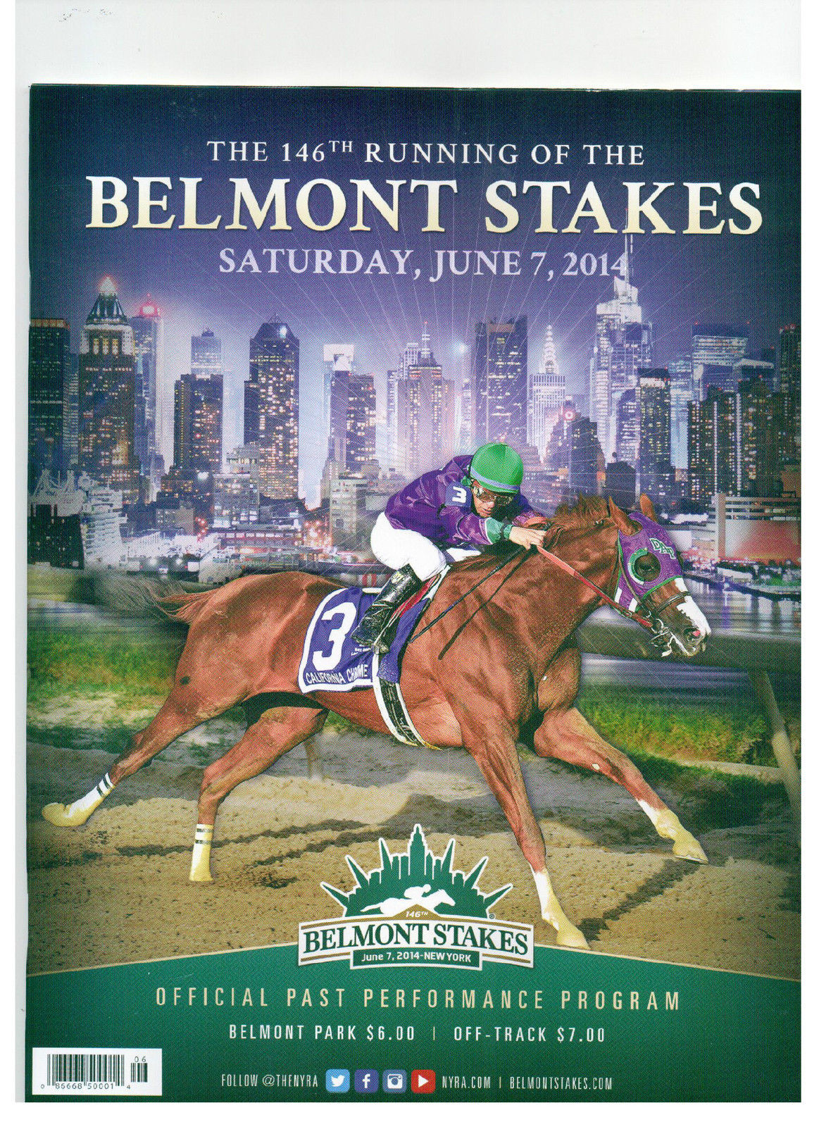 Primary image for 2014 OFFICIAL PROGRAM  BELMONT STAKES    Version 2
