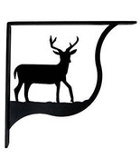 Wall Shelf Bracket Pair Of 2 Deer Pattern Wrought Iron 7.25&quot; L Crafting ... - £33.83 GBP
