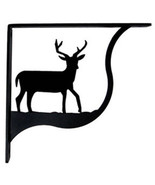 Wall Shelf Bracket Pair Of 2 Deer Pattern Wrought Iron 9.25&quot; L Crafting ... - £38.06 GBP