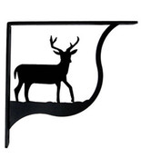 Wall Shelf Bracket Pair Of 2 Deer Pattern Wrought Iron 5.25&quot; L Crafting ... - £28.92 GBP