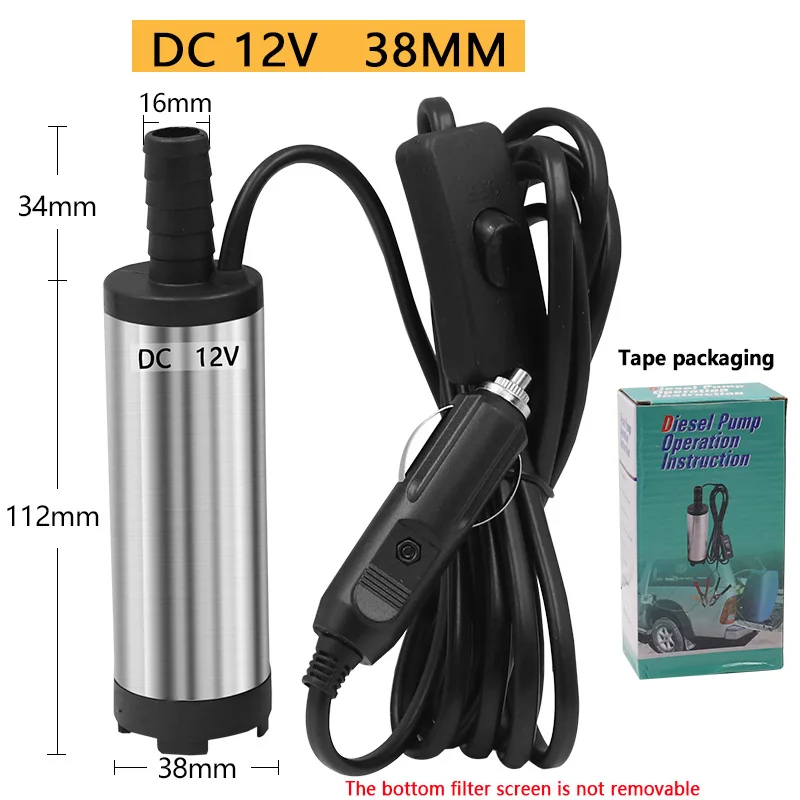 12V and 24v DC  Fuel Water Oil Car Camping fishing Submersible Transfer ... - £205.61 GBP