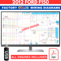 2012 Ford F150 Complete Color Electrical Wiring Diagram Manual on USB - £19.94 GBP