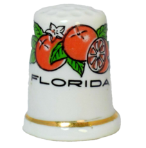 Florida Oranges Souvenir Collectors Porcelain Thimble - £5.81 GBP