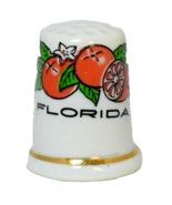 Florida Oranges Souvenir Collectors Porcelain Thimble - £5.82 GBP