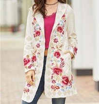 Women&#39;s Church Spring Fall Winter Embroidered Cardigan Sweater jacket si... - £118.69 GBP