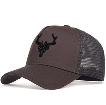 Unisex Animal Antlers Embroidery Baseball Net Caps Spring and Summer Outdoor - £15.46 GBP