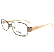 Salvatore Ferragamo Eyeglasses Frames 1701 656 Brown Beige Rectangular 52-17-135 - £50.97 GBP