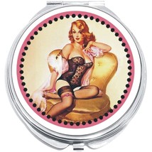 Pin Up Girl Compact with Mirrors - Perfect for your Pocket or Purse - $11.76