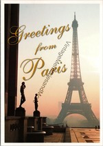 Paris France View of the Eiffel Tower Ashton Drake Advertising Postcard PC223 - £3.92 GBP
