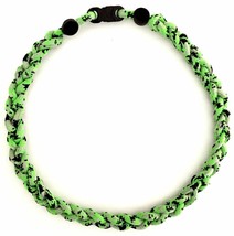 3 Rope Tornado Energy Baseball Softball Necklace 18&quot; 20&quot; Green Lime Digi... - £7.81 GBP