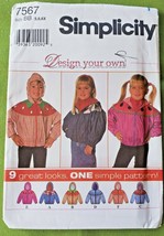 Simplicity #7567 Girls Blouson Jacket Uncut  Sizes 5 6 6X  9 Variations - $7.91