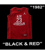 BOYS MICHAEL JORDAN &quot;FLY SINCE 1928&quot; LEGACY 23 YOUTH JERSEY BLACK RED 95... - £34.32 GBP