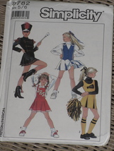 Simplicity Pattern 8782 Cheerleader &amp; Majorette Outfits Jr Size 5/6 UC Vintage - $8.95