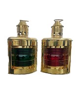 Nautical Ship Lanterns, Brass Port and Starboard Navigation Lights, Set ... - $115.64