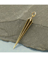 Large Ridged Star Spike Charm - Bronze 41x4mm - $430.25 MXN