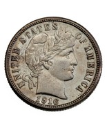 1916-S 10C Barber Dime in About Uncirculated AU Condition w/ Full Mint L... - $138.61 CAD