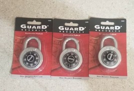 3x Guard Security 1500 Dial Combination Padlock 2 Inch Security Lock - £6.88 GBP