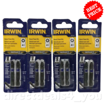 Irwin 1837453 #2 Phillips x 1-15/16&quot; Impact Power Bits Pack of 4 - £14.98 GBP