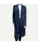 G.I.L.I. Jacquard Open Front Knit Cardigan, Navy, Large (A374932) New w/... - $305.44 MXN