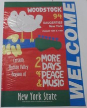 Woodstock 94 Welcome To Saugerties NY State Catskills Tourist Flyer NM Hudson  - £7.80 GBP