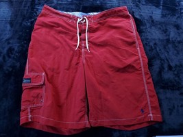 Polo Ralph Lauren Shorts Mens XL Red Pockets Logo Pull On Drawstring Swi... - £12.71 GBP