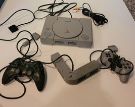 Sony Playstation 1 PS1 Console SCPH-7501 2 Controllers MultiTap Tested W... - £70.78 GBP