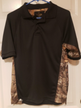 Redhead  Realtree Xtra Camo Shirt Mens Small Black Camouflage SS Polo Hu... - £13.02 GBP