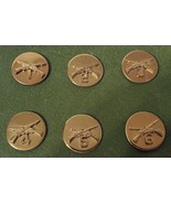 Lot of 6 Original WW2 US Army Infantry collar disc 1st 2nd 3rd 4th 5th 6... - €59,44 EUR