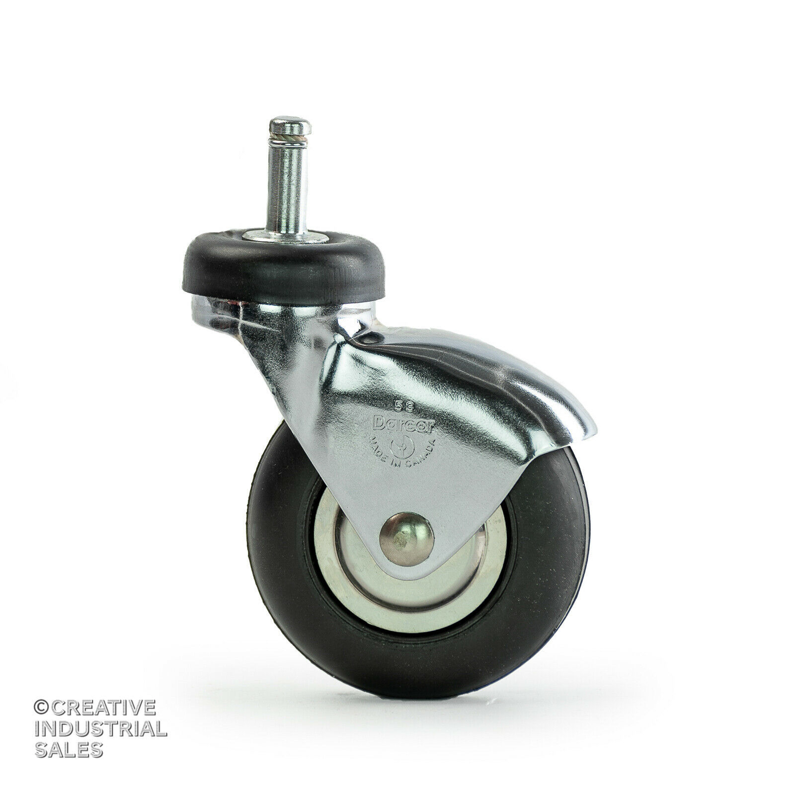 3&quot; x 3/8&quot; x 1&quot; Grip Ring / Chair Institutional Stem IV Pole Caster - $15.10