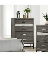 Contemporary Gray 4-Drawer Chest - Metal Legs, Acrylic Handles - €611,03 EUR