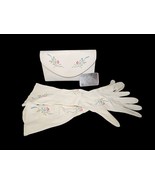 Gants Jouvin Paris Opera Embroidered Leather Clutch Mirror Gloves Vintag... - €62,80 EUR