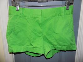 J.CREW Flat Front CHINOS Broken-in Shorts Green SIZE 0 WOMEN'S EUC - $24.30