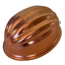 Vintage Copper Jello Gelatin Mold Oval Melon Shape 7.25&quot; x 6&quot;  Retro Kit... - £11.02 GBP