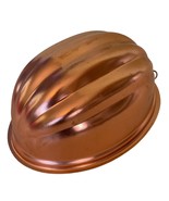 Vintage Copper Jello Gelatin Mold Oval Melon Shape 7.25&quot; x 6&quot;  Retro Kit... - £11.03 GBP
