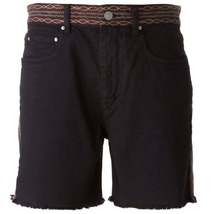 Women Agmes Faded Cotton Stretch Denim Shorts - $95.00