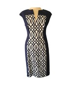Dress Barn Navy Blue Sleeveless Bodycon Midi Dress Ladies Size 6 - $533.14 MXN