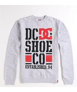 MEN&#39;S GUYS DC SHOES ROB DYRDEK RD PULLOVER CREW FLEECE SWEATSHIRT GRAY N... - £35.40 GBP