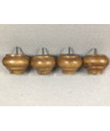 Wooden Bun Feet For Furniture Round Sofa Bed Legs With Screws -Set of 4 - $490.15 MXN