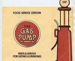 The Gas Pump Die Cut Menu Food Service Station San Antonio Texas 1980&#39;s - £37.87 GBP