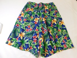 Womens Ladies Caribou New York elastic waist shorts Size M medium tropic... - $18.01