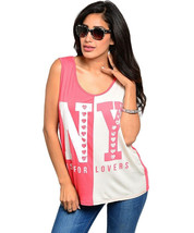 Stylebook Ladies Knit Top Sleeveless Color-Block Scoop Neck Size L - £19.60 GBP