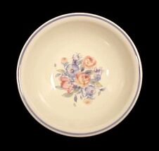 Pfaltzgraff GateHouse Soup Cereal 6" Bowl Blue Pink Floral Ivory China - $4.95