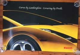 Vintage 2004 Pirelli Tires Outrun Vaporwave Lamborghini Poster Print 24&quot;... - £63.38 GBP