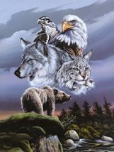 BEAR, WOLF, EAGLE, HAWK, BOBCAT  ART PRINT 8 X10 GARY AMPEL - $108.01 MXN