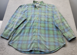 Orvis Shirt Men 2XL Multi Plaid Corduroy Long Sleeve Pocket Collared Button Down - £17.52 GBP