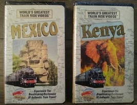 World&#39;s Greatest Train Rides - 2 Vhs - Mexico, Kenya - Sealed! - Fast Free Ship - £8.79 GBP
