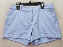 J.CREW Bermuda Shorts Women Size 2 Blue Cotton Flat Front Slash Pockets ... - $18.46