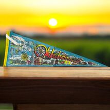 Vtg Oklahoma The Sooner State Pennant Oil Drill Flycatcher TSA-La-GI Wil... - $24.87