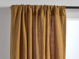 Cinnamon Color Washed Cotton Curtain 2 Panel Handmade Boho Curtains Rust Cotton  - £30.71 GBP+