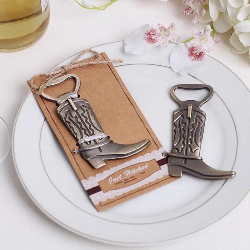 100pcs Creative Bottle Opener Hitched boy Boot Western Birthday Bridal W... - £293.99 GBP